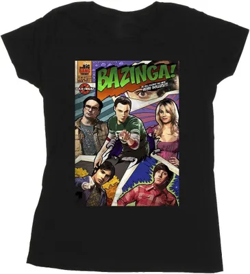 Image de The Big Bang Theory - T-shirt "Bazinga" pour femme BI9825 (XL) (Noir)