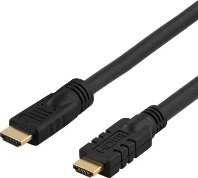 Produktbild von Deltaco HDMI-1150, 15 m, HDMI Typ A (Standard), HDMI Typ A (Standard), 3840 x 2160 Pixel, 10,2 Gbit/s, Schwarz