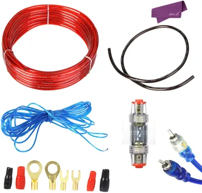 Produktbild von 1 Stück 1500W Auto Verkabelungs-Kit für Subwoofer Verstärker | 8GA Stromkabel, 60 AMP Sicherungshalter, SM-2P