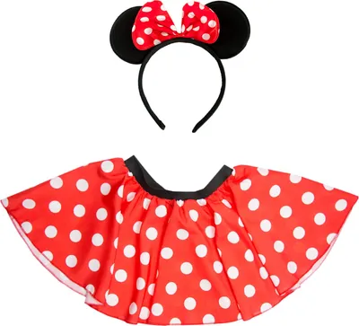 Produktbild von Oblique Unique Damen Maus Mouse Kostüm - Rock + Haarreifen mit Maus Ohren und Schleife gepunktet rot weiß schwarz