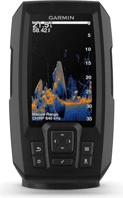 Zdjęcie produktu dla Garmin STRIKER Vivid 4cv, 10,2 cm (4"), 272 x 480 px, IPX7, 98 x 45 x 174 mm, 300 g