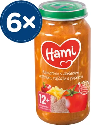 Produktbild von Hami Makkaroni mit geschmortem Schweinefleisch, Tomaten und Paprika 6×250 g