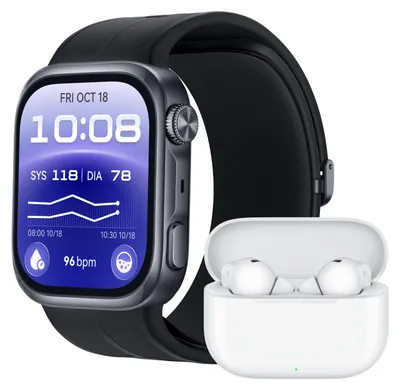 Productafbeelding van Huawei Watch D3, zwart + Huawei Freebuds SE 4, wit - Smartwatch