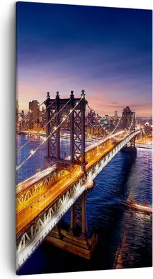 Produktbild von Bild auf Leinwand - Leinwandbild - Usa amerika new york manhattan - 45x80cm - Wand Bild - Wanddeko - Leinwanddruck - Bilder - Kunstdruck - Wanddekoration - Leinwand bilder - Wandkunst - PA45x80-2820