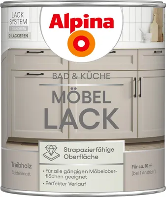 Produktbild von Alpina Bad & Küche Möbel-Lack 750ml Treibholz seidenmatt