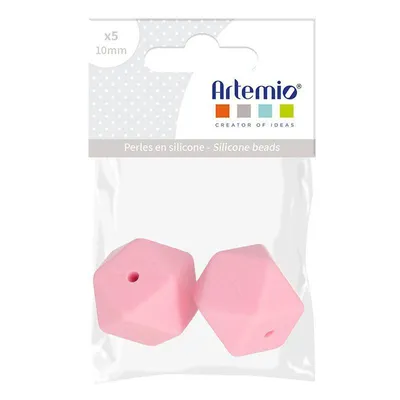 Immagine prodotto di Perlina in silicone esagonale x 2 - 17 mm - rosa