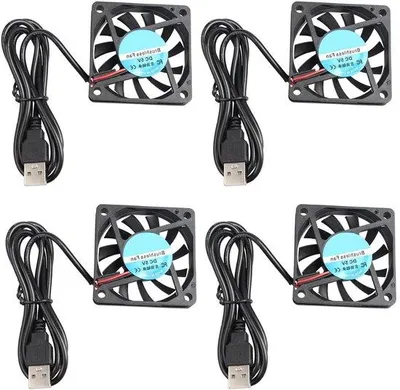 Image de Ventilateur de refroidissement silencieux DC 60 x 60 x 10 mm, 5 V, alimentation USB, pour processeur