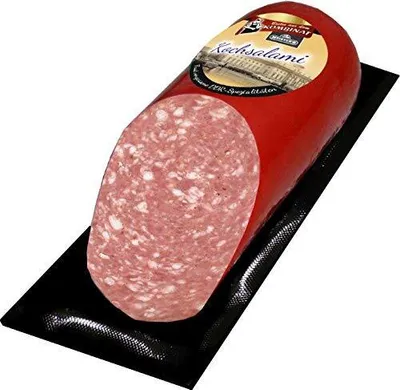 Produktbild von Bautzner Kochsalami schmeckt wie früher traditionelle deutsche Premium Rohwurst geräuchert über Buchenholz 300g