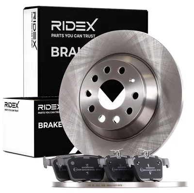 Produktbild von RIDEX Bremsenset Hinten Bremsscheiben Beläge Satz für VW Golf VII Schrägheck (5G1, BQ1, BE1, BE2) 300mm