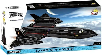 A box for a COBI Lockheed SR-71 Blackbird model kit, showing a depiction of the aircraft in flight.