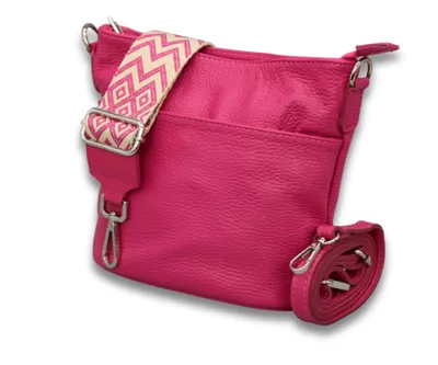 Produktbild von Adel Bags Lina Schultertasche Leder, Umhängetasche für Damen, Pink