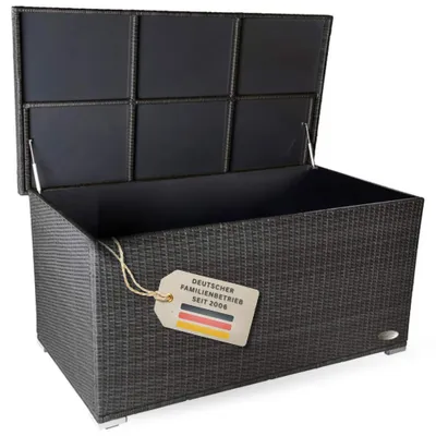 Produktbild von Auflagenbox Venezia 146x83x80 cm rostfrei, belüftet, Deckel als Tischplatte