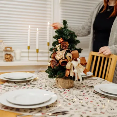 Produktbild von Creative Home Kleiner Weihnachtsbaum Geschmückt Mokka - Höhe 40 cm - Künstlich