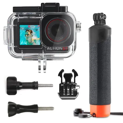 Image de Solidchoice - Boîtier étanche sous-marin de 50 mètres et poignée flottante pour DJI Osmo Action