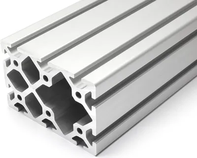Produktbild von Länge 1910mm - Aluminiumprofil 80x120S I-Typ Nut 8 (schwer), silber eloxiert. Aluminium Profil 80x120 Alu Profile 80 x 120 Montage- Systemprofil