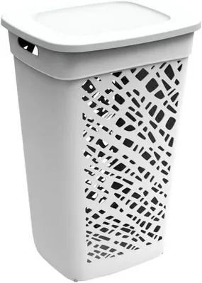 Produktbild von EDA Wäschebox ALMERIA mit Deckel 60 Liter PP grau