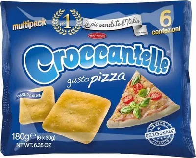 Produktbild von 12x Croccantelle Gusto Pizza multipack 210g (6 Umschläge) knuspriger Snack