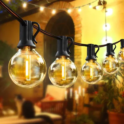 LED-Lichterkette 20 m, 30+4 G40-Lampen, IP65, warmweiß 2700 K