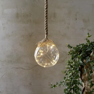 Produktbild von Star Trading Glaskugel "Jutta", 15 LED-Lichter, 15 cm Ø, 200 cm
