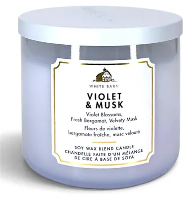 Produktbild von Bath & Body Works 3-Docht Duftkerze VIOLET & MUSK 411 g