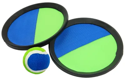 Produktbild von Best Sporting Beach Game Set Schläger Fangscheiben Klettbälle blau grün