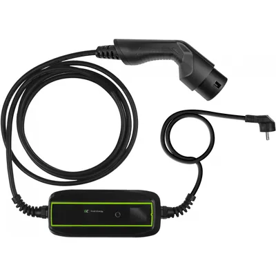 Zdjęcie produktu dla Green Cell GC PowerCable Ładowarka EV Typ 2 do Schuko 6.5m 3.6kW LCD
