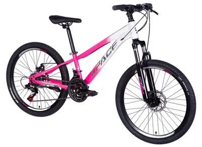 Produktbild von Kinderfahrrad Mars, 24", 130–160 cm, 21-Gang, Weiß/Rosa