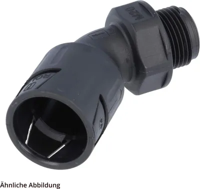 Productafbeelding van FLEXA RQLB1 45-M snelsluitkoppeling, 45 graden bocht, schroefdraad M63x1,5, voor slang met een buitendiameter van 54,5 mm, conisch