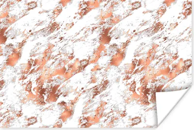Produktbild von MuchoWow® Poster Marmor - Weiß - Roségold 60x40 cm - Schlafzimmerdekoration