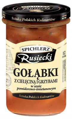 Zdjęcie produktu dla Gołąbki z cielęciną i grzybami w sosie pomidor-śmietankowym 470g Spichlerz