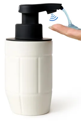 Image de Distributeur de savon automatique – Distributeur de savon électrique de 320 ml avec capteur, distributeur de savon automatique moderne, fonction de recharge USB, distributeur de savon automatique hygiénique pour la salle de bains et la cuisine