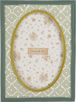 Image de Clayre & Eef Cadre photo 10x15 cm vert plastique