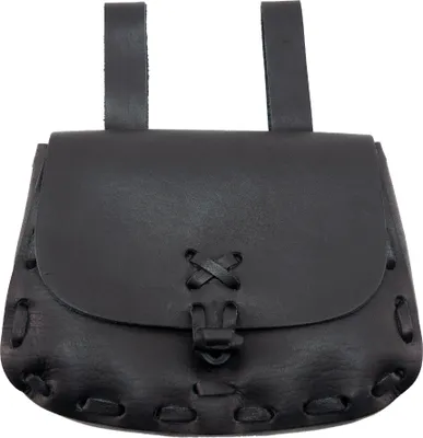 Produktbild von Mittelalter Tasche schwarz mit Flechtnaht