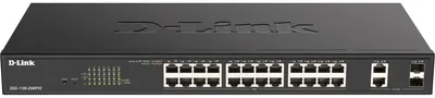 Obrázek produktu pro D-Link DGS-1100-26MPV2/E, Řízený, L2, Gigabit Ethernet (10/100/1000), Plně duplexní režim, Podpora napájení po Ethernetu (PoE), Instalace do racku