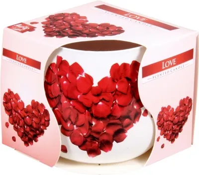 Zdjęcie produktu dla Bispol Świeca zapachowa w szkle Love, 100g