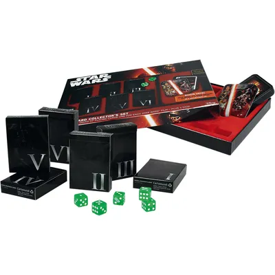 Produktbild von Star Wars Spielkarten Collector's Set Sammlerset Karten Episode 1-7 Würfel Kartendecks