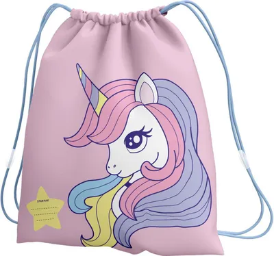 Image de Sac de sport licorne rose