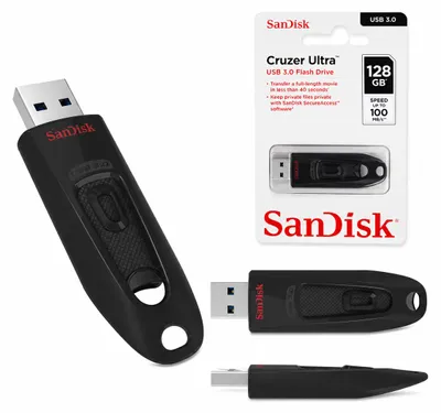 Zdjęcie produktu dla SanDisk pendrive 128GB USB 3.0 Cruzer Ultra