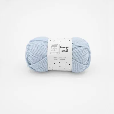 Produktbild von Gabo Wool Kroopa 100% Wolle, Lodiges Blau, Ideal für Strickprojekte