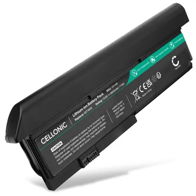 Produktbild von CELLONIC 1x Akku für Notebook Kompatibel mit Lenovo ThinkPad X200, ThinkPad X201, ThinkPad X201s, 42T4537 - (6600mAh, 10.8V)