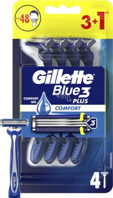 Zdjęcie produktu dla Maszynka jednorazowa GILETTE BLUE3 COMFORT 4 szt. DO GOLENIA STAL NIERDZEWNA