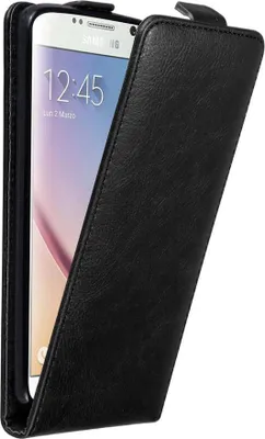 Produktbild von Cadorabo Hülle für Samsung Galaxy S6 Schutz Hülle in Schwarz Flip Etui Handyhülle Case Cover