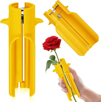 Productafbeelding van Doornverwijderaar Tool - Bloem Cleaner - Bloemen Schikken - Veer Technologie - 6 Inch - Geel