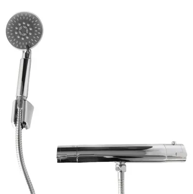 Produktbild von Thermostat-Duscharmatur-Set mit Handbrause und Halter