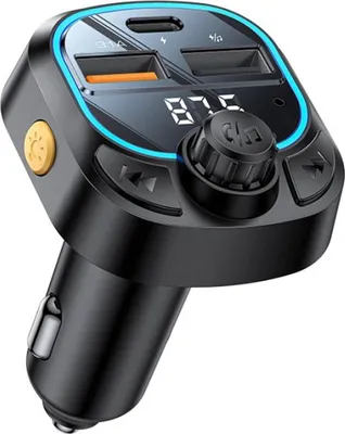 Obrázek produktu pro Yesido Bluetooth a FM vysílač do auta s 2x USB-A/1x USB-C - černá