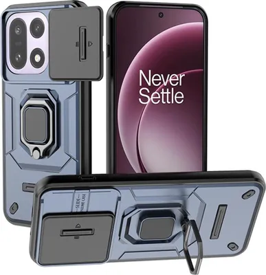 Produktbild von OnePlus 15 Hülle - Coverup Armor Ring Ständer Back Cover mit Kamera Schutz - Blau
