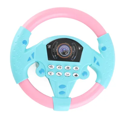 Produktbild von Baby-pädagogisches Copilot-Lenkrad mit Musik, intelligentes Kinderspielzeug (Rosa Blau)