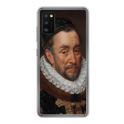 Produktbild von MuchoWow® Handyhülle Schutzhülle Hülle für Samsung Galaxy A41 Wilhelm von Oranien - Gemälde von Adriaen Thomasz. Silikon Softcase Handy Hülle - Mobiltelefon