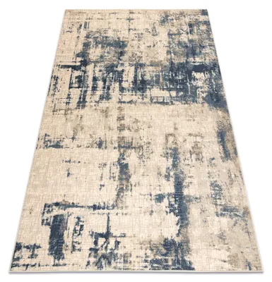 Imagen del producto de Alfombra de lana NAIN vintage 7005/50955 / azul oscuro beige 80x150 cm