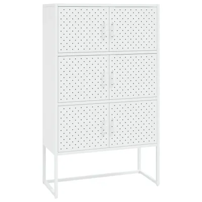 Obrázek produktu pro Komoda bílá 80 x 35 x 135 cm ocel